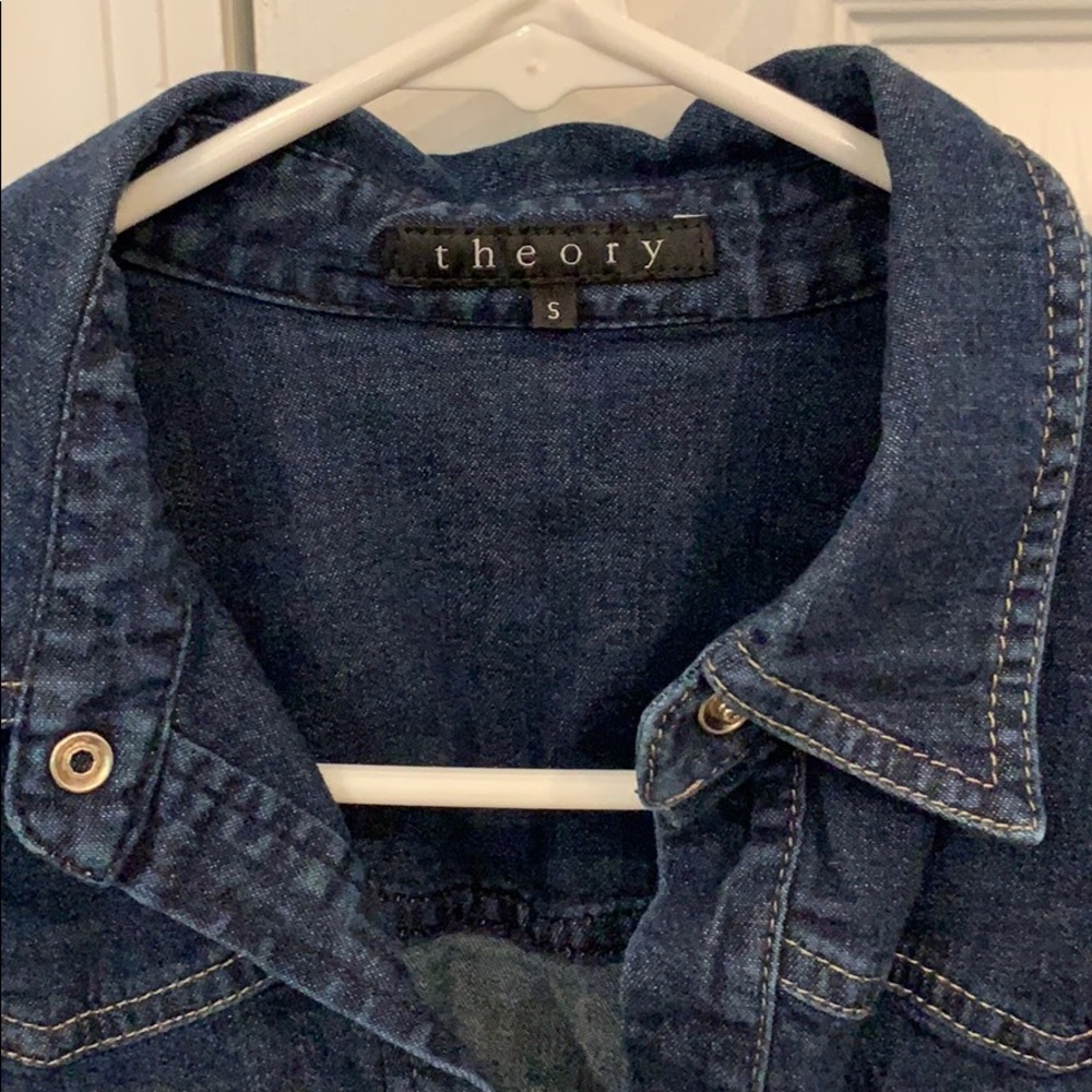 Theory Denim Button Down Small